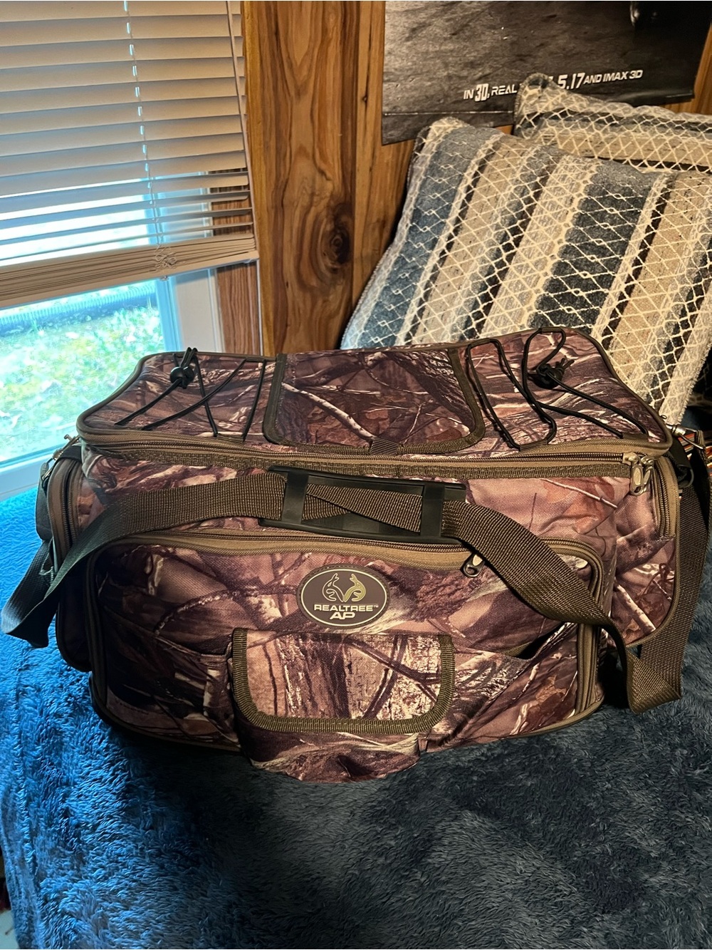 Realtree Camo Duffel Bag in Brown and Green